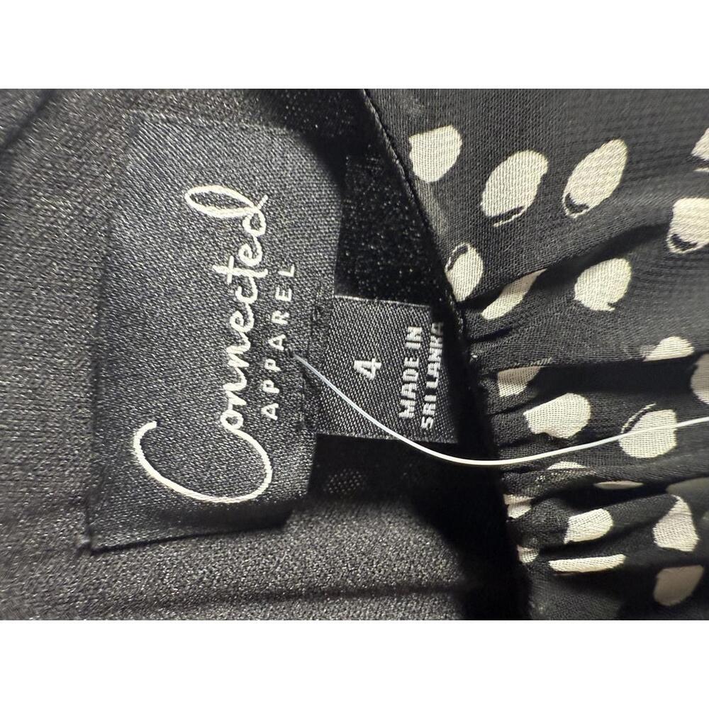 NWT Connected Apparel Women's Polka Dot Midi Dress Size 4 - Picture 6 of 7